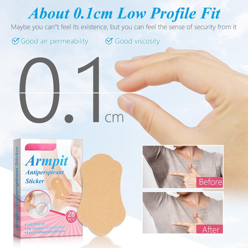 Sweat Pads - Ultra-Thin Invisible Armpit Sweat Pads for Women