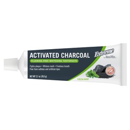 Body Magic Charcoal Toothpaste, Teeth Whitening, Active CHACOAL EXTREME by Natural White, Activated Carbon, Extreme Toothpaste, Fresh Mint Flavor, 2.6 oz (76.5 g)
