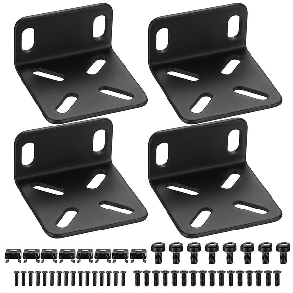 Rack Mount Kit, Adjustable 13-35 mm Rack Bracket, Switch Holder,