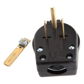 Forney 57602 Male Electrical Plug, Pin-Type, Nema 6-30 6-50,Black