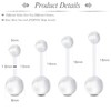 JFORYOU Pregnancy Belly Button Rings Maternity Belly Bars Flexible Plastic