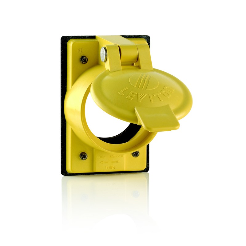 Leviton Weatherproof Receptacle Cover with Lift Lid, For 50A Corrosion