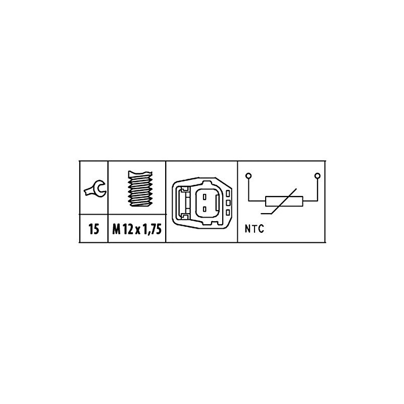 HELLA 6PT 009 309-451 Sensor, oil temperature - 12V -