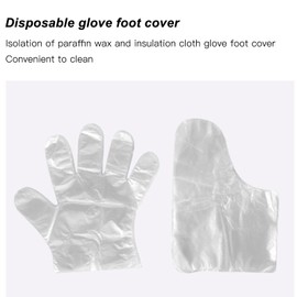 Juego de de Cera, Cera de Parafina para Manos y Pies Cepillo Transparente Espátula Morada Guante de Tela Blanca Cubierta para Pies Juego de Tratamiento de Spa de Cuidado de Spa