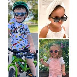 BEALER Kids Polarized Sunglasses for Girls Boys UV Protection Sun Glasses Flexible Rubber TPEE Shades for Children Age 3-9