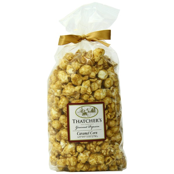 Thatcher's Gourmet Specialties Popcorn, Caramel, 6-Ounce Bags (Pack of 12)