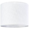 Set of 2 Pure White Linen Drum Lamp Shade 13"