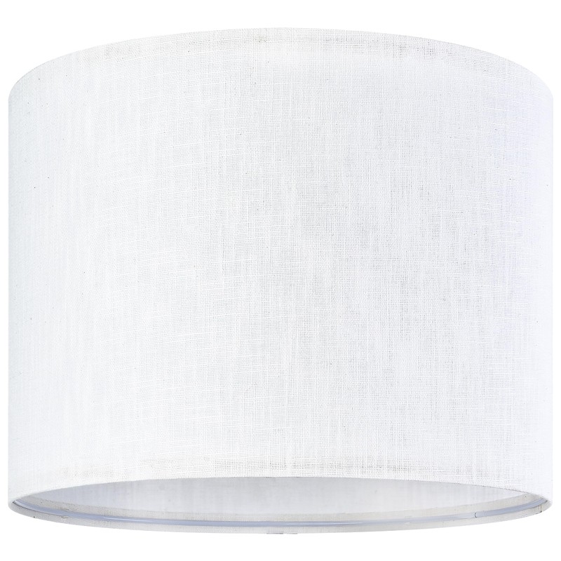 Set of 2 Pure White Linen Drum Lamp Shade 13"