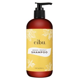 CIBU Repair + Protect Shampoo for Damaged Hair, 11.83oz - Formulated to Prevent Breakage and Split Ends - Gentle for Daily Use to Reduce Frizz - Safe for Color-Treated Hair - Refreshing Scent