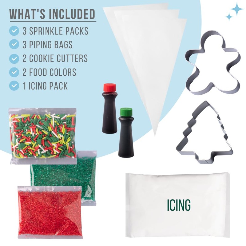 Sweets Indeed, Holiday Cookie Decorating Kit, Perfect for christmas baking