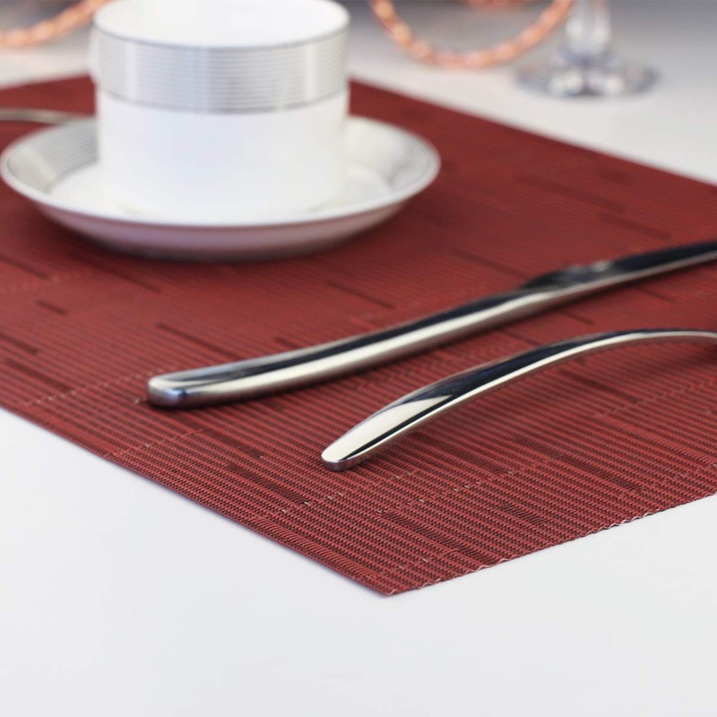 BECHEN Plastic Placemats and Coasters, Non Slip Washable Placemats for