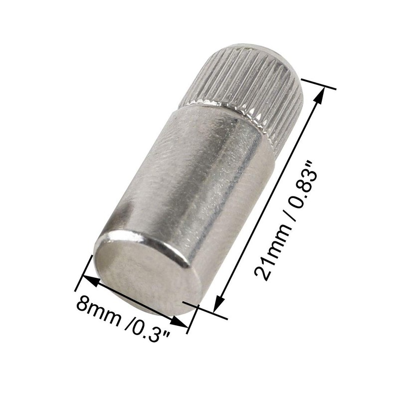 Sourcingmap 21mm x 8mm Metal Cylindrical Rod Studs Pegs Shelf