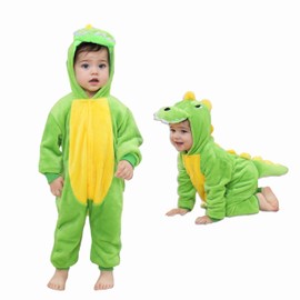 Fairycos Children's Dino Costume 92 98 Dinosaur Toddler Baby Animal Costume Jumpsuit Dino Costume Boys Girls Fancy Dress Costumes Green