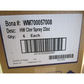 Case of 6 Bona Hardwood Floor Cleaner Spray - 22 oz - Residue Free / Dries Fast