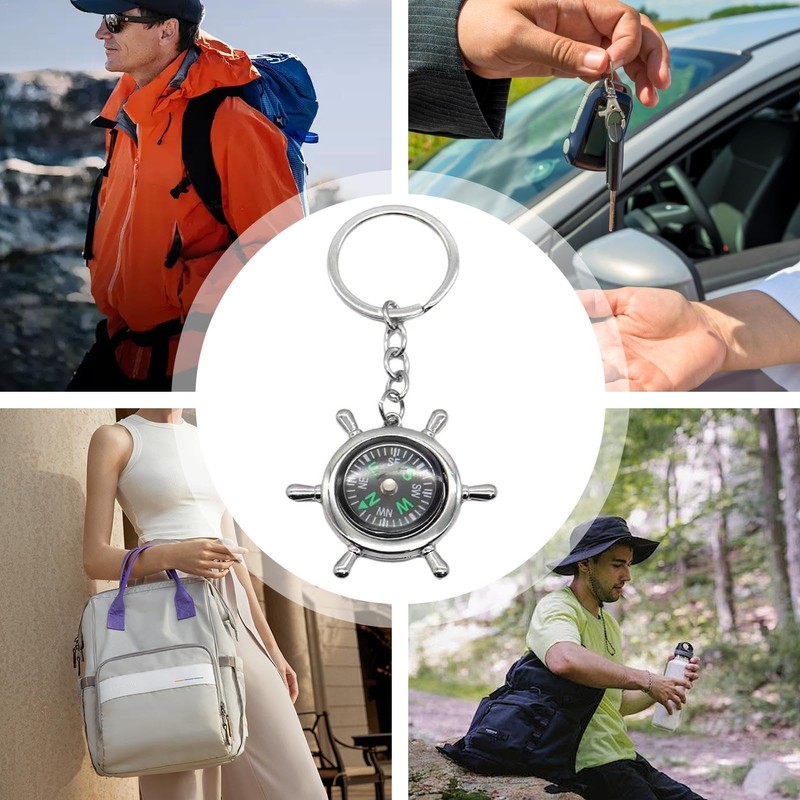 Portable Compass, Outdoor Survival Compass Keychain, Fine Grinding Process Compass