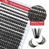 FADVAN Cluster Eyelash Extensions 280 Pieces Curl D Eyelashes Individual
