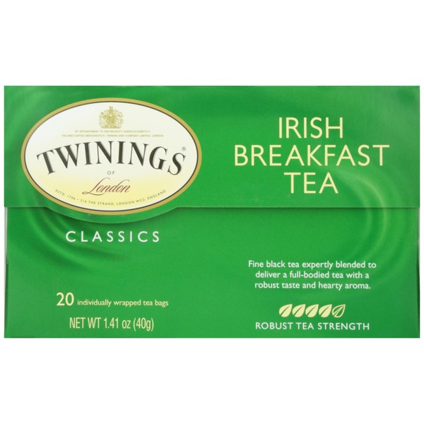 Twinings, Irish Breakfast Tea, Tea Bags, 20 ct