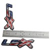 dgea Chrome Red LSX Fender Emblem Decal Badge Nameplate Letter