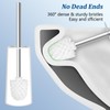 Topsky 2-Pack Closed Toilet Brush Compact Toilet Brush and Holder