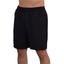 JOHN LEOPARD Mythos Short Black Talla 32 - M – Traje de Baño Hombre, 100% Poliéster, Fresco, Transpirable, con Bolsas Laterales y Cinta para Ajuste, Ideal para Playa o Albe