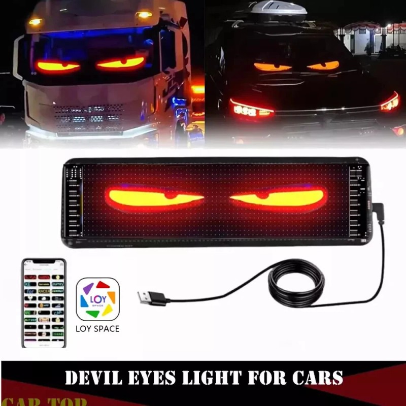 OPRAH 24"Truck Windshield Cars Devil Eyes Light Remote Smart Eye