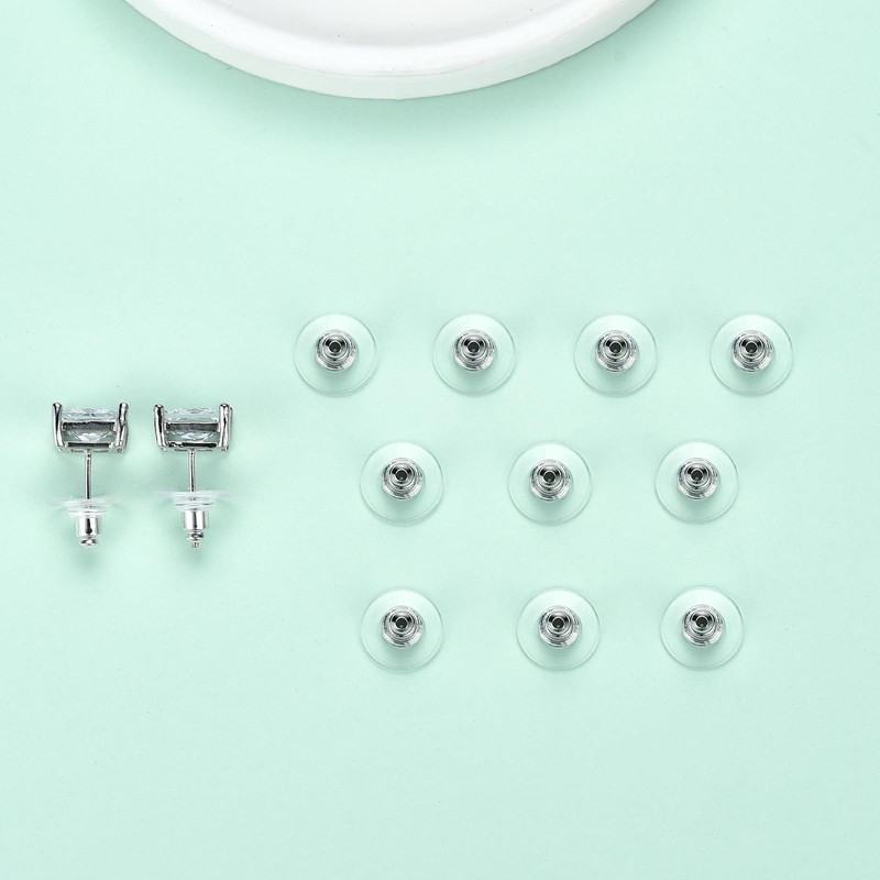 Earring Backs for Droopy Ears, DCRSLB 12PCS Dics Plastic Earring