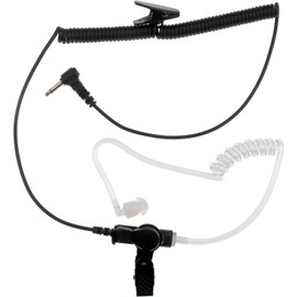 RKURCK 3.5mm Surveillance Listen Only Earpiece Covert Acoustic Coil Tube Headset for Walkie Talkies Ham Transceiver,Radio Speaker Mic Jacks