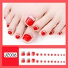 FIEONCIY Press on Toenails with Designs Acrylic Fake Nails for