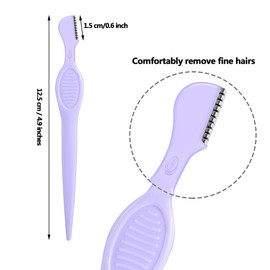 Mudder Mudder 28 Pcs Eyebrow Razor Knife Shaver Trimmer Shaver Multipurpose Exfoliating Tool Facial Hair Removal for Women Valentine Gift Giving(Macaron)