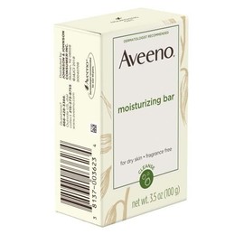 Aveeno Aveeno Gentle Moisturizing Bar Facial Cleanser with Nourishing Oat for Dry Skin, Fragrance-free, Dye-Free, & Soap-Free, 3.5 oz (Pack of 2)