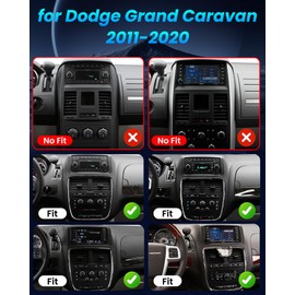 [4Core+64GB] Car Radio Stereo for Dodge Grand Caravan 2011-2020 Chrysler Town & Country 2011-2016 Grand Voyager 2011-2015, 9" HD Touch Screen with Wireless CarPlay/Android Auto BT5.0 GPS SWC WiFi