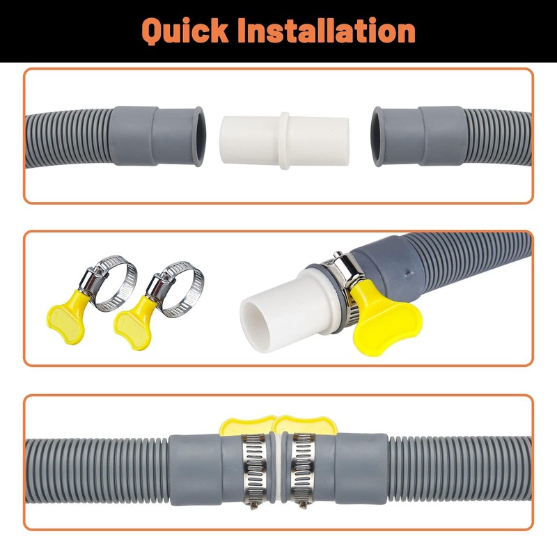 Emapoy Washing Machine Drain Hose, Multiple Diameter Design Washing Machine