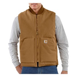 Carhartt Men's Arctic-Quilt Lined Duck Vest (Regular and Big & Tall Sizes), Brown, 2X-Large
