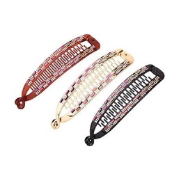 Horsetail Cllip,Women Banana Hair Clips.Ladies Combs Rhinestone Hair Pins Decorative Hair Claw Clips,Ponytail Hair Accessories (Style1, 15 * 3.8cm)
