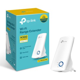 TP-Link TL-WA850RE WiFi repeater (300 Mbit / s, WiFi amplifier, app control, Ethernet port, WPS, AP mode, LED can be switched off, compatible with all WiFi devices) white