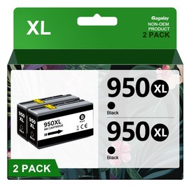 Gagalay 950XL Black Ink Cartridges Compatible for HP 950 951 XL 950XL 951XL Ink Cartridges (2 Black)