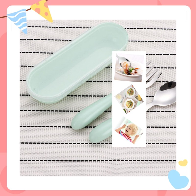 Stainless Steel Fork and Spoon Set with Storage Box -