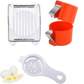 Egg Shell Opener, No Mess Easy Egg Opener, Egg Slicer for Boiled Eggs, Kitchen Baking Egg Cracking Tool for Home Dorm Kitchen, Multifunctional Egg Cutter, Portable Tools(Orange)