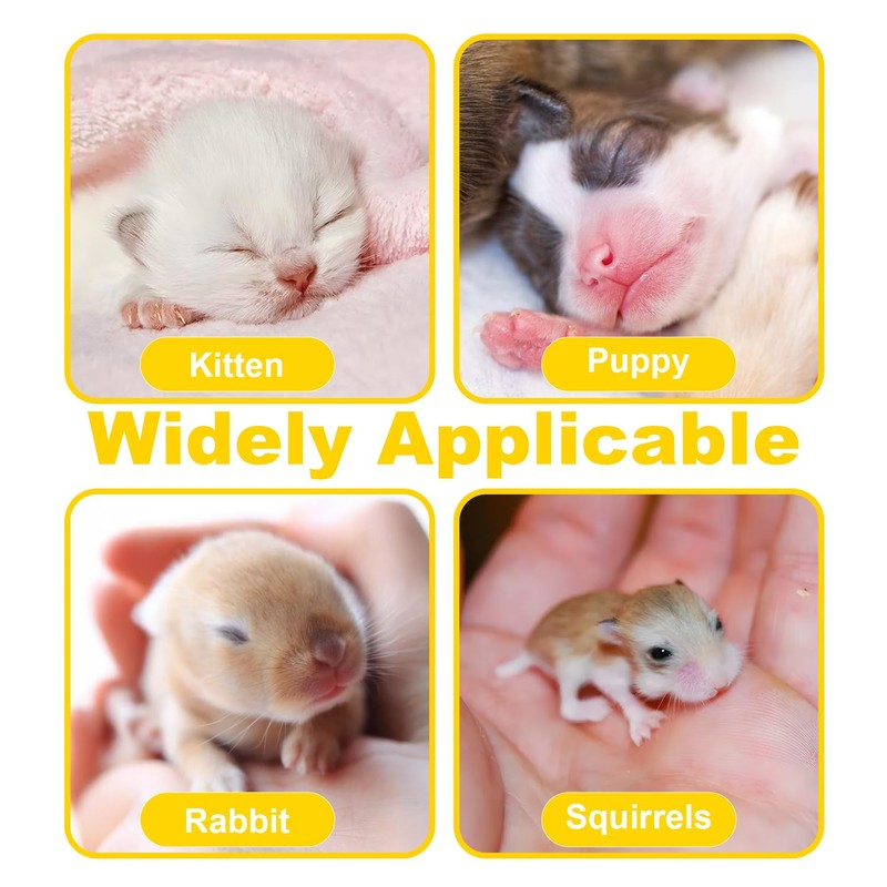 Pet Nursing Bottle for Newborn Animals,Kitten Bottle Feeding Kit Silicone