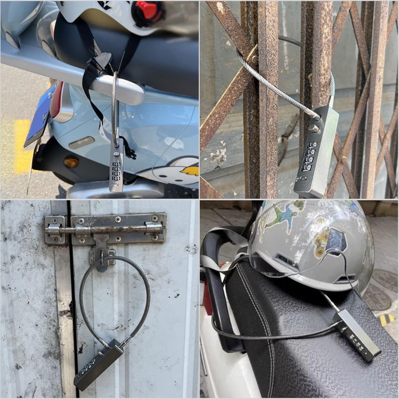 Outdoor Fence Gate Lock Locker - Bike, Cable Chain, Combination