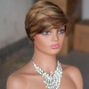 Mysyty Highlight Short Bob Wig Human Hair Pixie Cut wigs
