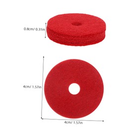 Kisangel 12pcs Cymbal Felt Washer: Standard Size Cymbals Stand Felt Pads Anti-vibration Drum Dampener Replacement Accessories 3.6 X 1 Cm Red