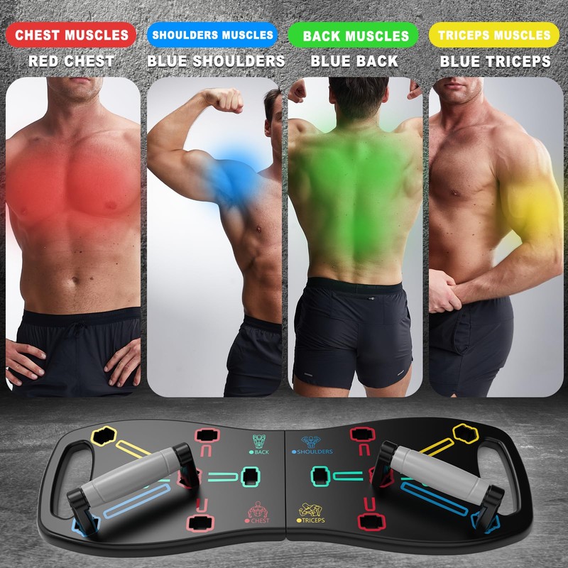 HOTWAVE Push Up Board, Portable Pushup Board for Men, Foldable