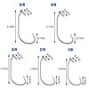 Twistlock Fishing Hooks 50pcs Worm Hooks with Centering Pin Spring