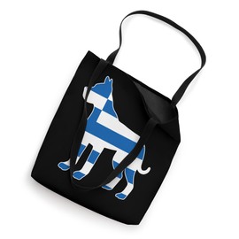 Boxer Silhouette Flag of Greece Tote Bag