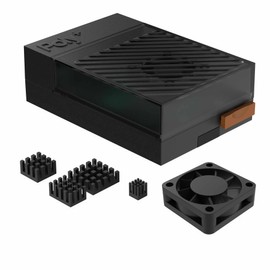 Argon Poly+5 Raspberry Pi 5 Case | Pi 5 ABS Case with 30mm PWM Fan, Heatsink, Simple Removable Top Cover for Pi 5 | Argon Poly+ 5 Case for Raspberry Pi 5 (Black)