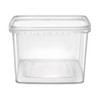 NYHI 64 oz 20 Large Pack Square Clear Deli Containers