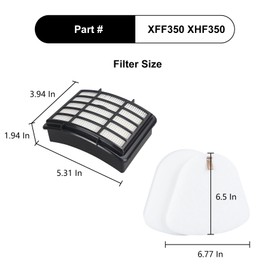 CPAI Replacement Filter for Shark NV360 31 NV360 NV360 26 NV360 X5 Navigator Lift-away Vacuum (1 HEPA + 2 Pre-Felt Filters)