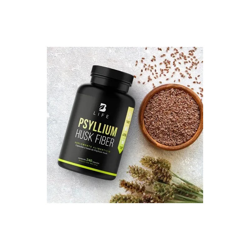 Fibra De Psyllium Husk De 240 Cápsulas Psyllium Husk B