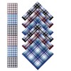 Mens Handkerchiefs Cotton Handkerchiefs for Men Plaid Men's Hankies with